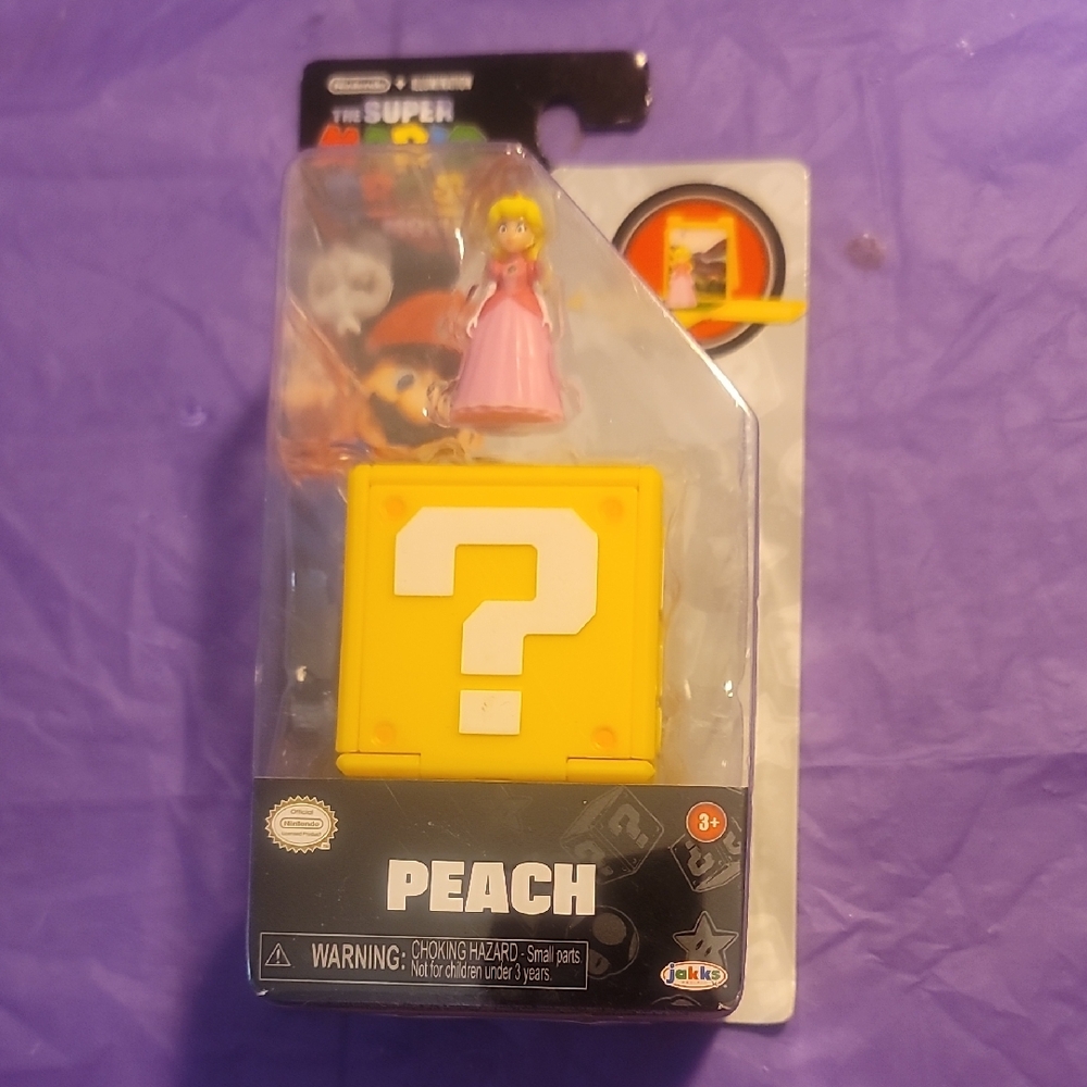 Nintendo Peach Action Figure with Yellow Block